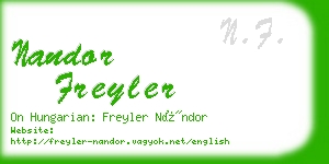 nandor freyler business card